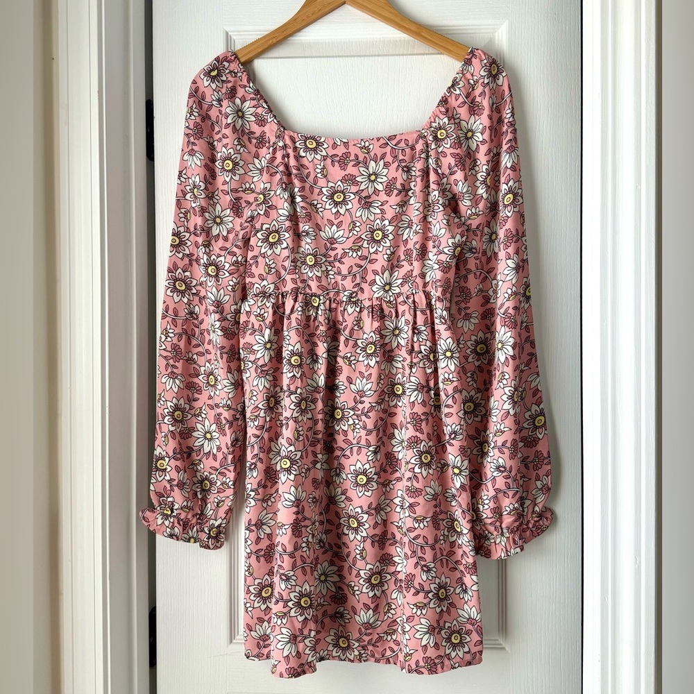 NWT Long Sleeve Mini Floral Dress Various Sizes
